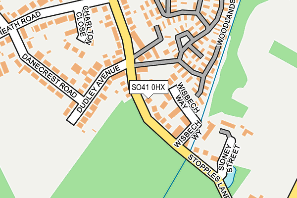 SO41 0HX map - OS OpenMap – Local (Ordnance Survey)