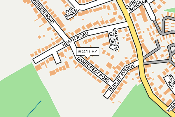 SO41 0HZ map - OS OpenMap – Local (Ordnance Survey)