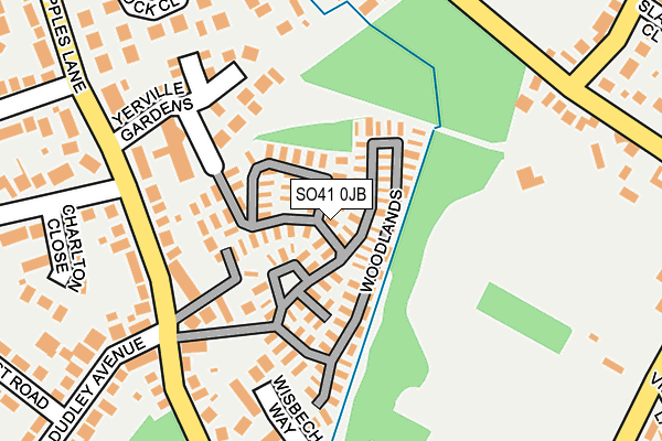 SO41 0JB map - OS OpenMap – Local (Ordnance Survey)