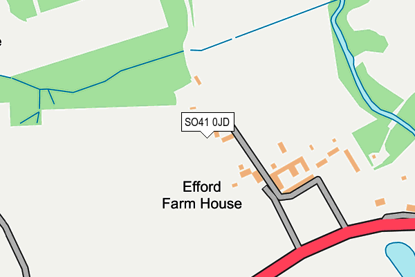 SO41 0JD map - OS OpenMap – Local (Ordnance Survey)