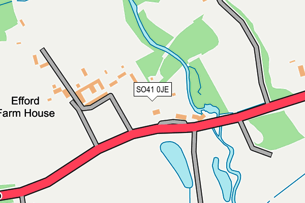 SO41 0JE map - OS OpenMap – Local (Ordnance Survey)