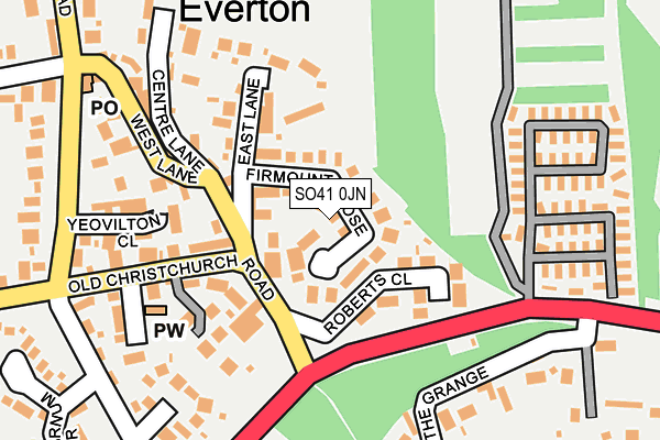 SO41 0JN map - OS OpenMap – Local (Ordnance Survey)