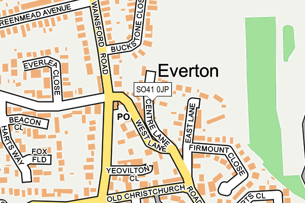 SO41 0JP map - OS OpenMap – Local (Ordnance Survey)