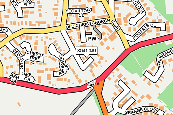 SO41 0JU map - OS OpenMap – Local (Ordnance Survey)