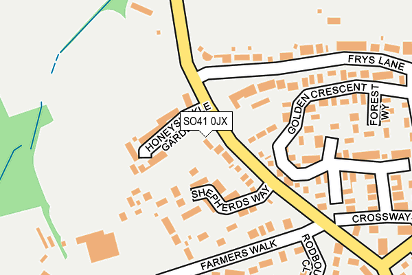 SO41 0JX map - OS OpenMap – Local (Ordnance Survey)