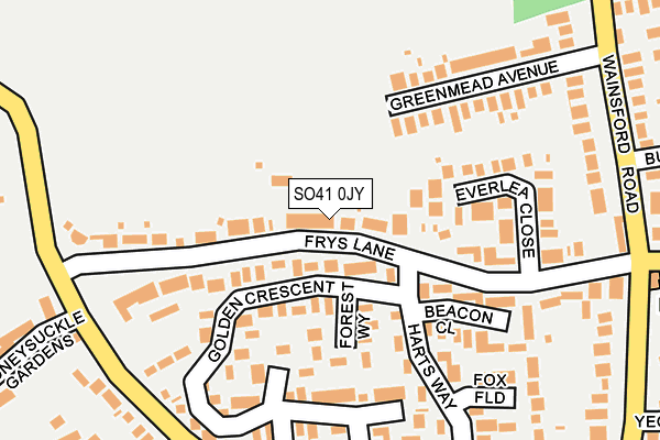 SO41 0JY map - OS OpenMap – Local (Ordnance Survey)