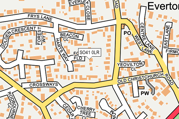 SO41 0LR map - OS OpenMap – Local (Ordnance Survey)