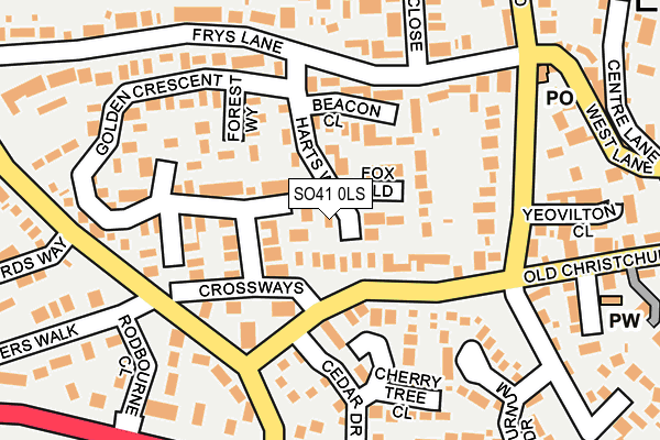 SO41 0LS map - OS OpenMap – Local (Ordnance Survey)