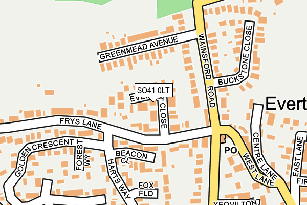 SO41 0LT map - OS OpenMap – Local (Ordnance Survey)