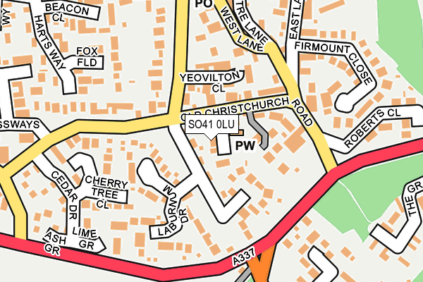 SO41 0LU map - OS OpenMap – Local (Ordnance Survey)