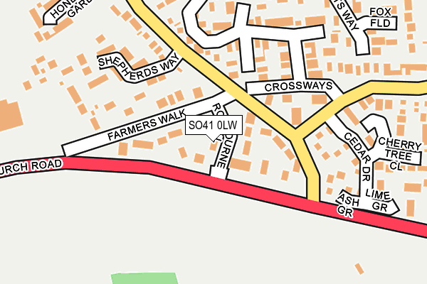 SO41 0LW map - OS OpenMap – Local (Ordnance Survey)