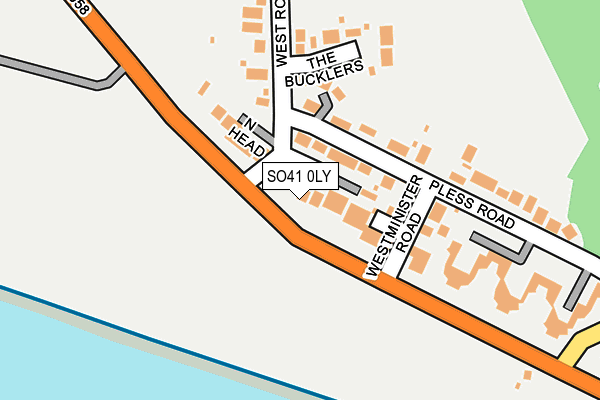 SO41 0LY map - OS OpenMap – Local (Ordnance Survey)