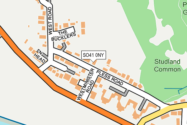 SO41 0NY map - OS OpenMap – Local (Ordnance Survey)