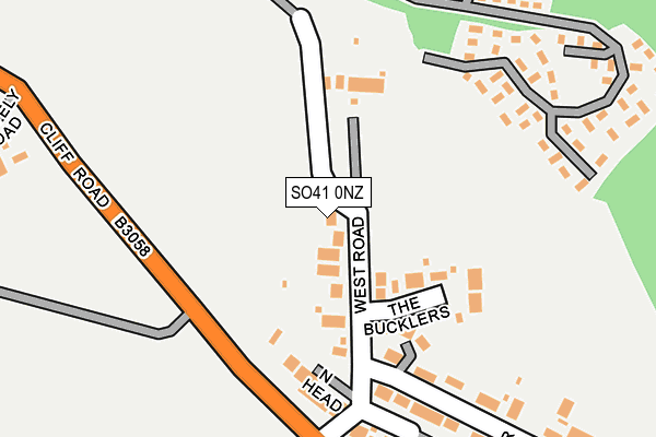 SO41 0NZ map - OS OpenMap – Local (Ordnance Survey)