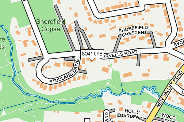 SO41 0PE map - OS OpenMap – Local (Ordnance Survey)