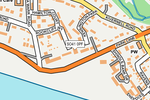 SO41 0PF map - OS OpenMap – Local (Ordnance Survey)