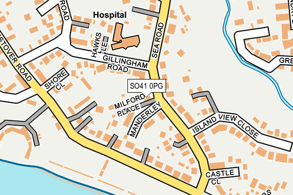 SO41 0PG map - OS OpenMap – Local (Ordnance Survey)