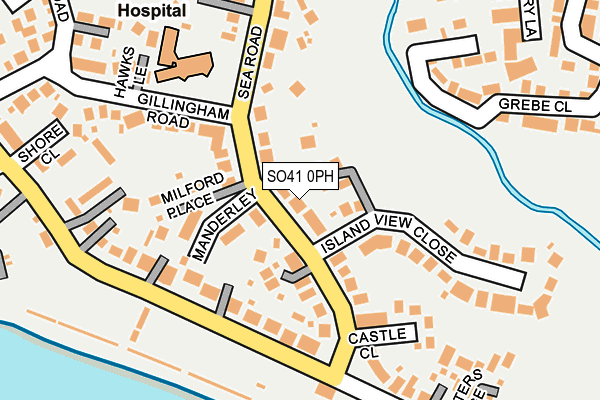 SO41 0PH map - OS OpenMap – Local (Ordnance Survey)