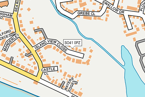 SO41 0PZ map - OS OpenMap – Local (Ordnance Survey)