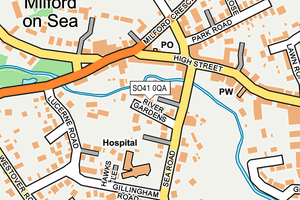 SO41 0QA map - OS OpenMap – Local (Ordnance Survey)