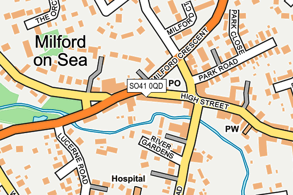 SO41 0QD map - OS OpenMap – Local (Ordnance Survey)