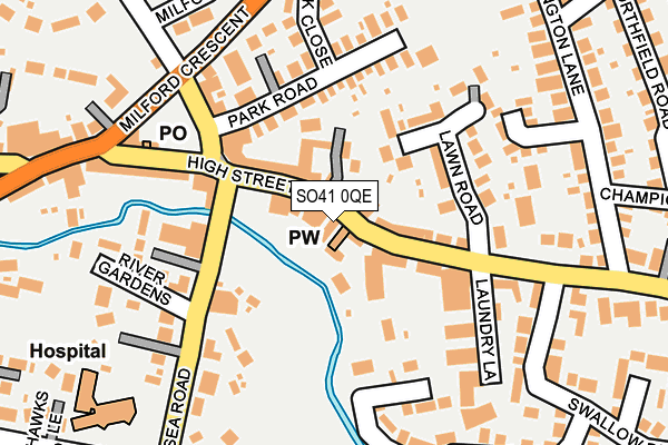 SO41 0QE map - OS OpenMap – Local (Ordnance Survey)