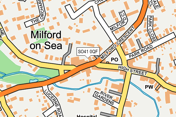 SO41 0QF map - OS OpenMap – Local (Ordnance Survey)