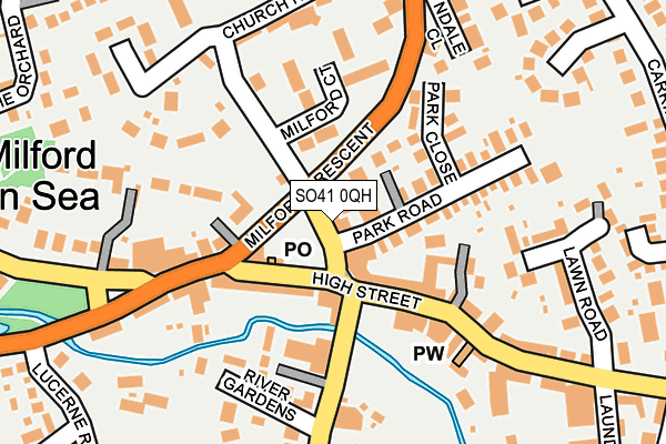 SO41 0QH map - OS OpenMap – Local (Ordnance Survey)