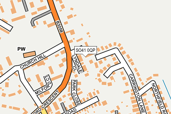 SO41 0QP map - OS OpenMap – Local (Ordnance Survey)