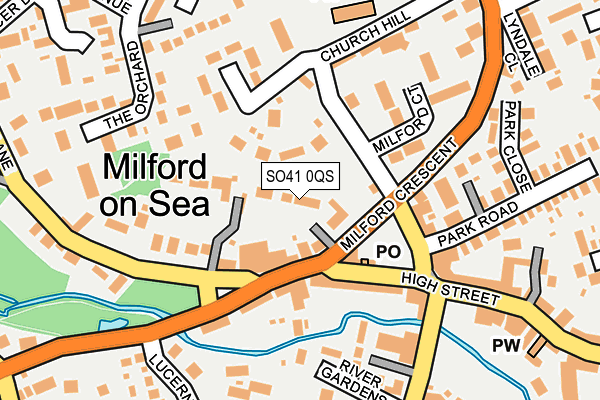 SO41 0QS map - OS OpenMap – Local (Ordnance Survey)