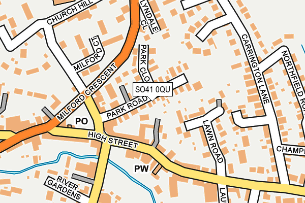 SO41 0QU map - OS OpenMap – Local (Ordnance Survey)