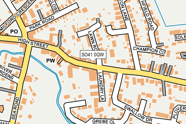 SO41 0QW map - OS OpenMap – Local (Ordnance Survey)