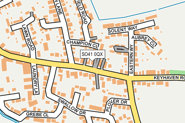 SO41 0QX map - OS OpenMap – Local (Ordnance Survey)