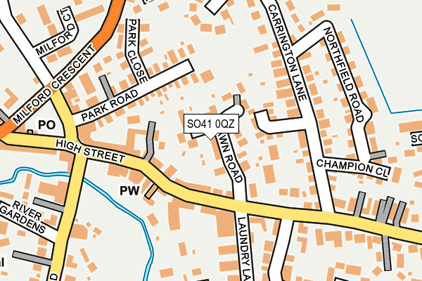 SO41 0QZ map - OS OpenMap – Local (Ordnance Survey)
