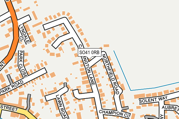 SO41 0RB map - OS OpenMap – Local (Ordnance Survey)