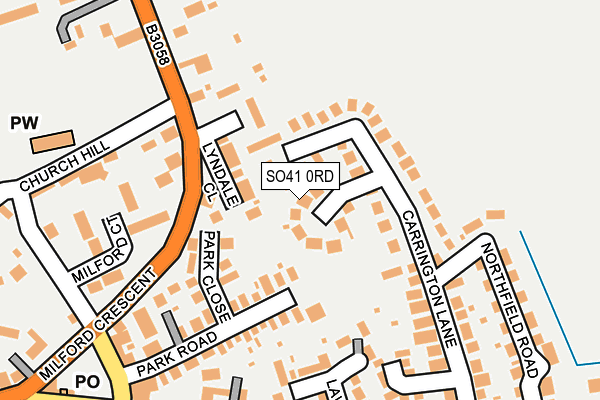 SO41 0RD map - OS OpenMap – Local (Ordnance Survey)