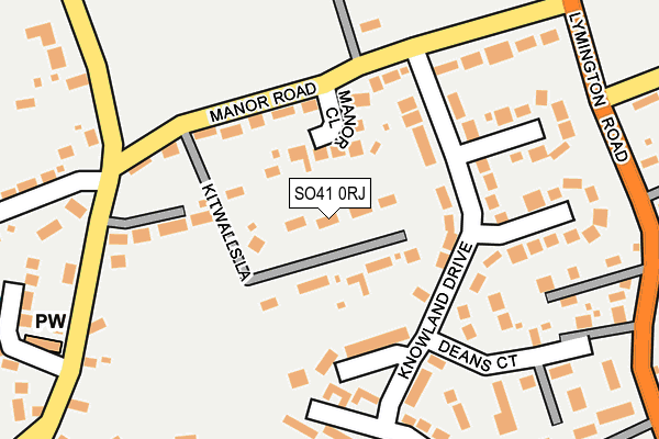 SO41 0RJ map - OS OpenMap – Local (Ordnance Survey)