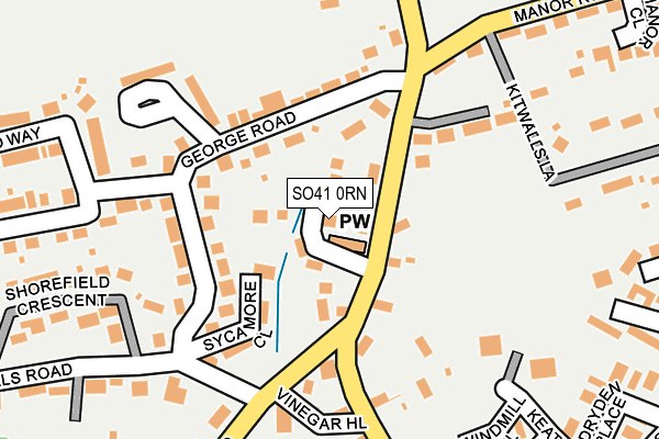 SO41 0RN map - OS OpenMap – Local (Ordnance Survey)