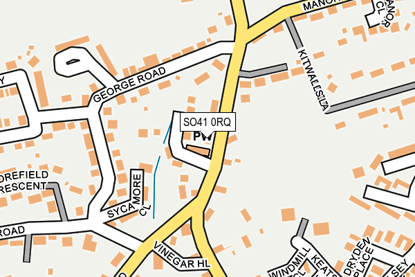SO41 0RQ map - OS OpenMap – Local (Ordnance Survey)