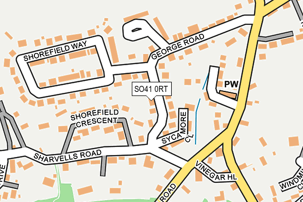 SO41 0RT map - OS OpenMap – Local (Ordnance Survey)