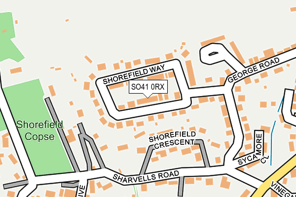 SO41 0RX map - OS OpenMap – Local (Ordnance Survey)