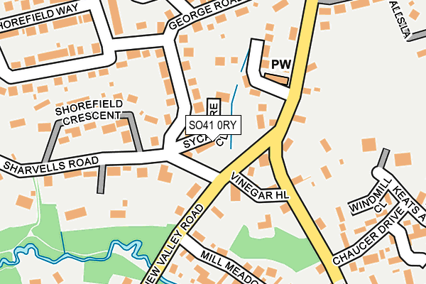 SO41 0RY map - OS OpenMap – Local (Ordnance Survey)