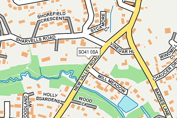SO41 0SA map - OS OpenMap – Local (Ordnance Survey)