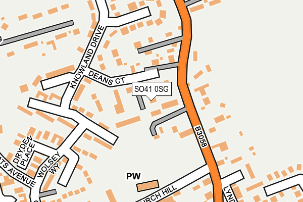 SO41 0SG map - OS OpenMap – Local (Ordnance Survey)