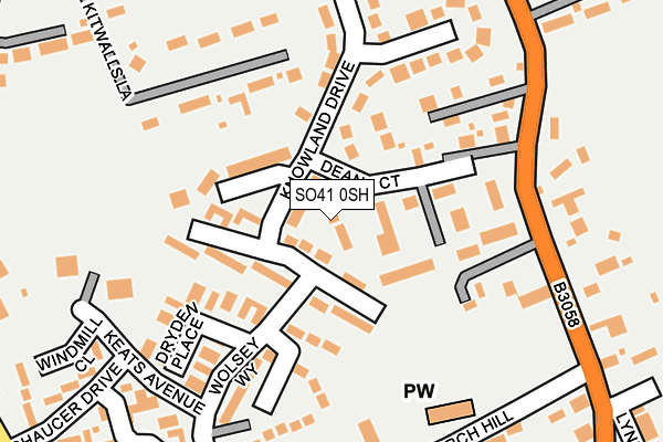 SO41 0SH map - OS OpenMap – Local (Ordnance Survey)