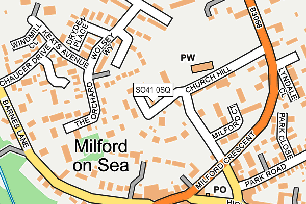 SO41 0SQ map - OS OpenMap – Local (Ordnance Survey)