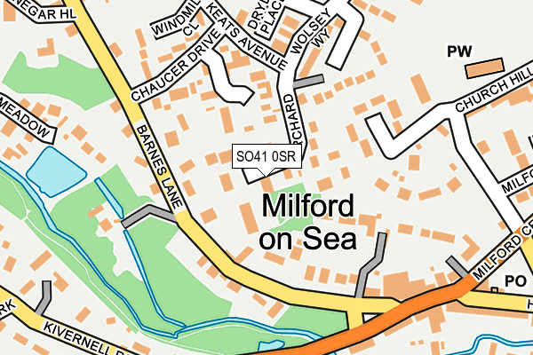 SO41 0SR map - OS OpenMap – Local (Ordnance Survey)