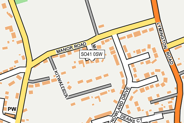 SO41 0SW map - OS OpenMap – Local (Ordnance Survey)