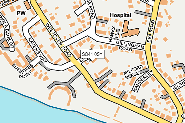 SO41 0SY map - OS OpenMap – Local (Ordnance Survey)