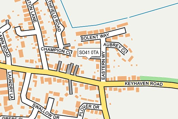 SO41 0TA map - OS OpenMap – Local (Ordnance Survey)